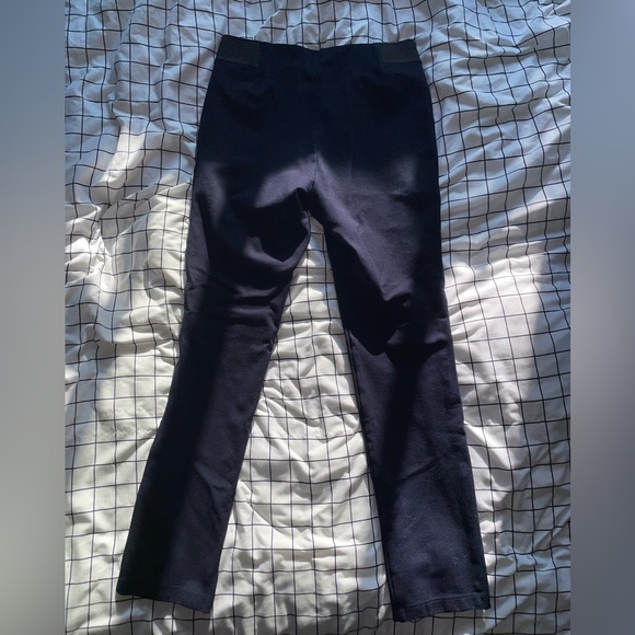 Navy Blue Cleo Pants with Elastic Waistband - Picture 4 of 7